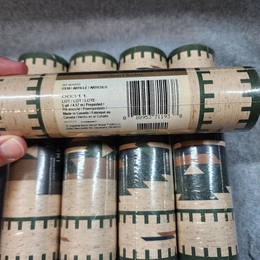 Vintage Imperial Fine Interiors Wallpaper Border Rolls 5‎ Southwestern Geometric